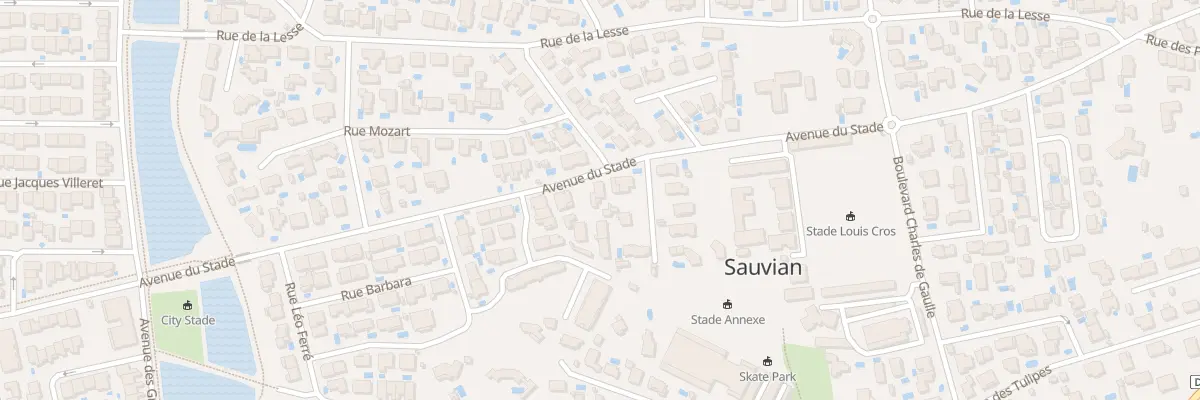 Plan du 15 Av du Stade à Sauvian