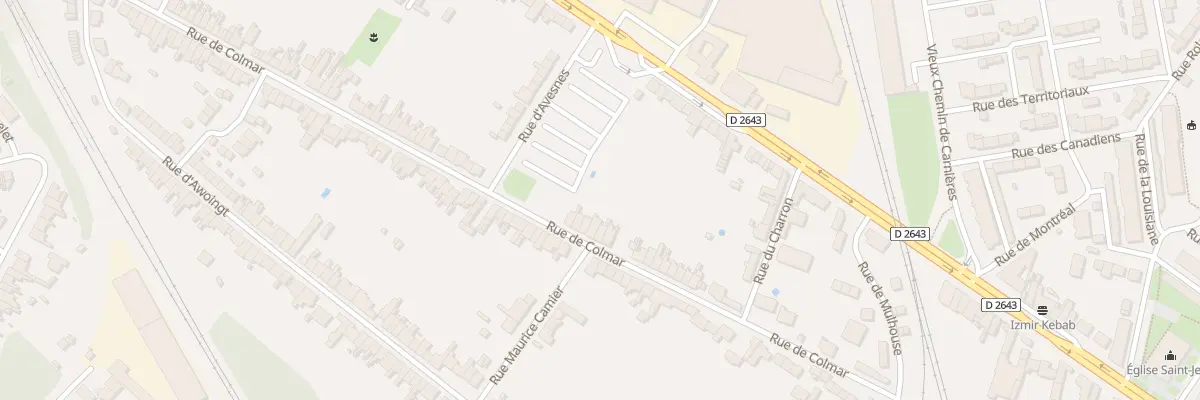 Plan du 95 Rue de Colmar à Cambrai