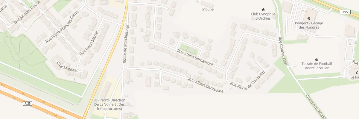 Plan du 20 Rue Attilio Bernasconi à Orchies