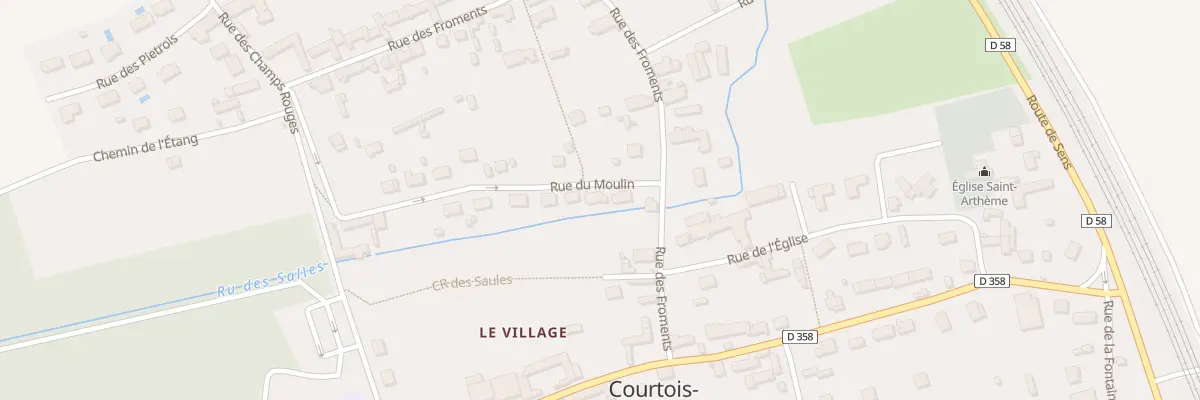 Plan du 3 Rue du Moulin à Courtois-sur-Yonne