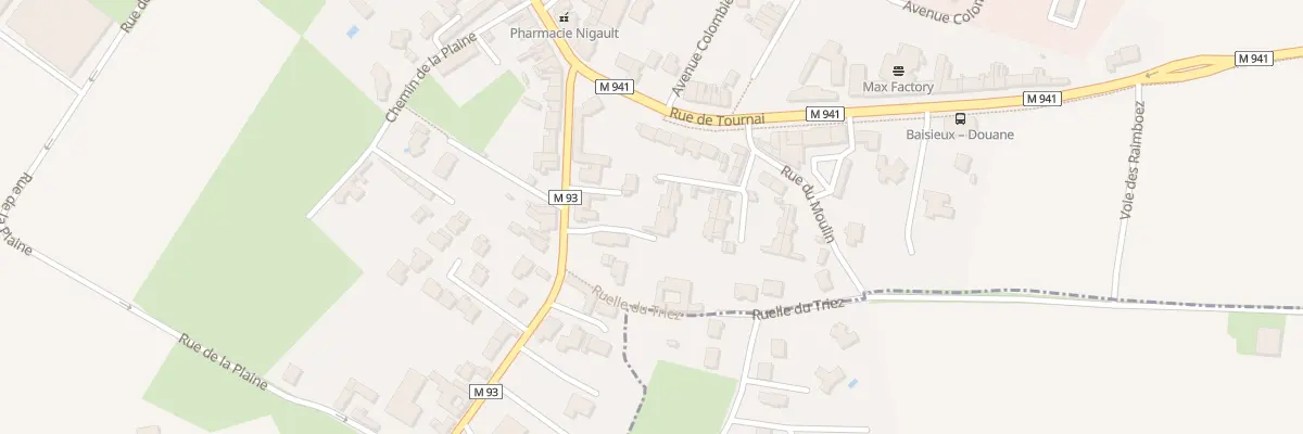 Plan du 1 Rue du Moulin à Baisieux