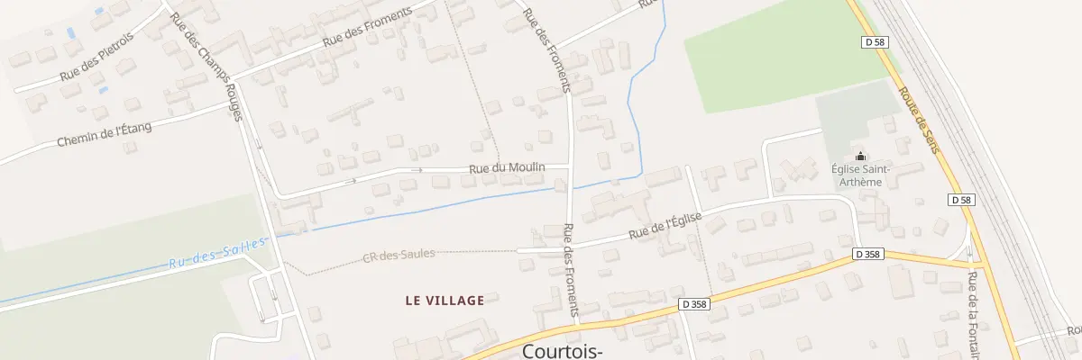 Plan du 1 Rue du Moulin à Courtois-sur-Yonne