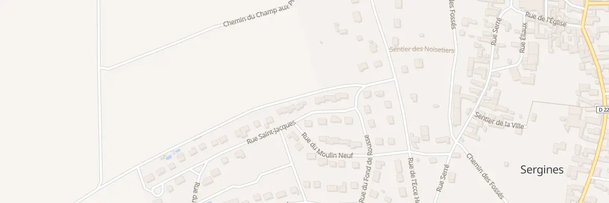 Plan du 9 Rue Saint Jacques à Sergines