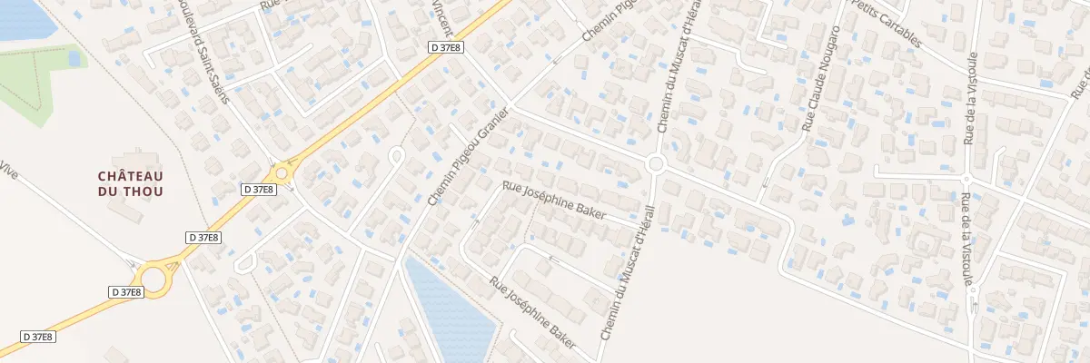 Plan du 10 Rue Joséphine Baker à Sauvian