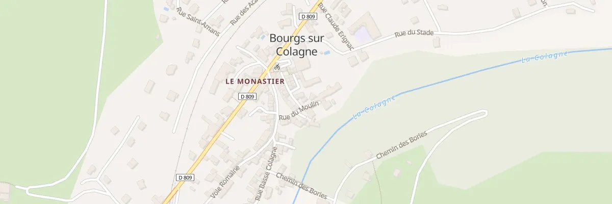 Plan du 3 Rue du Moulin Monastier à Bourgs sur Colagne