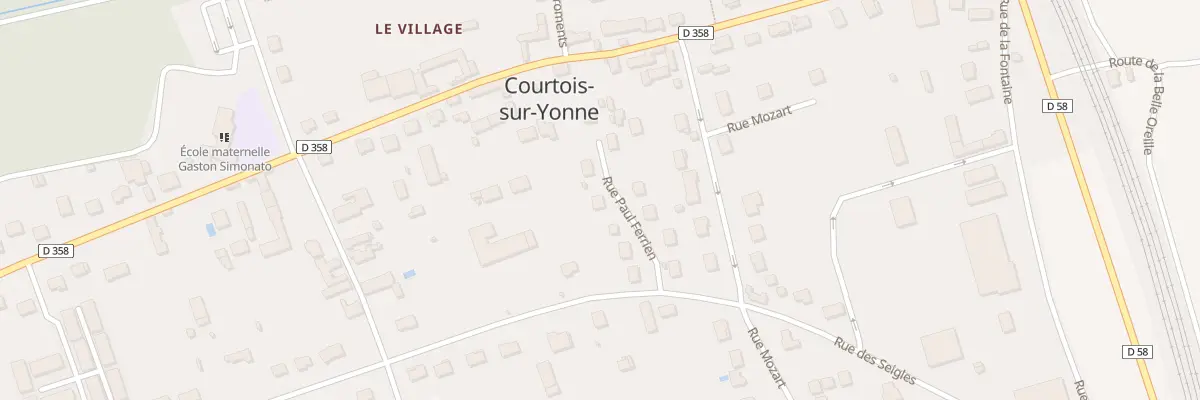 Plan du 7 Rue Paul Ferrien à Courtois-sur-Yonne