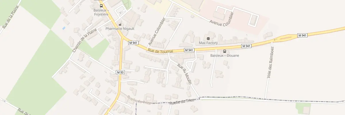 Plan du 2 Rue du Moulin à Baisieux