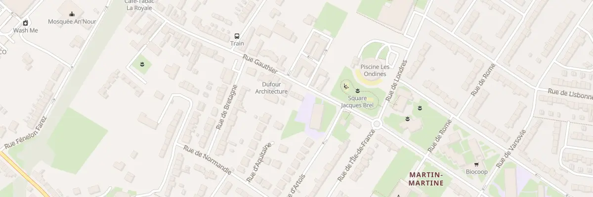 Plan du 190 Rue Gauthier à Cambrai