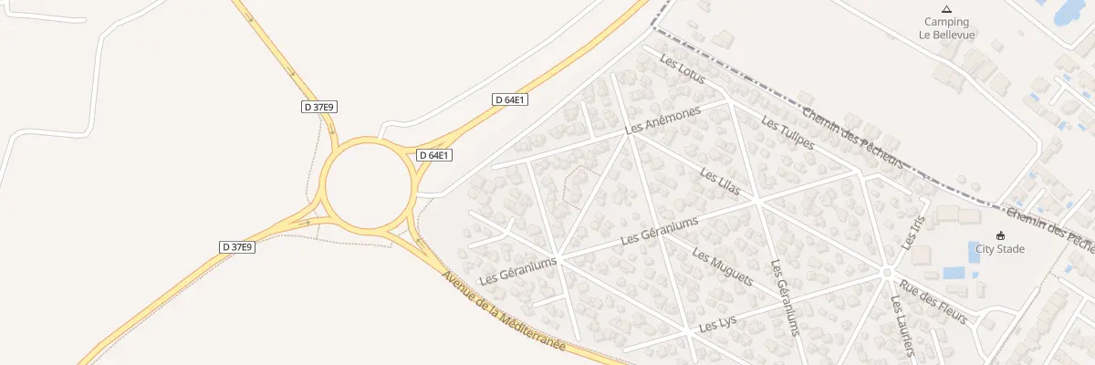 Plan du 322 Res Parc Loisir Horizon Bleu à Vendres