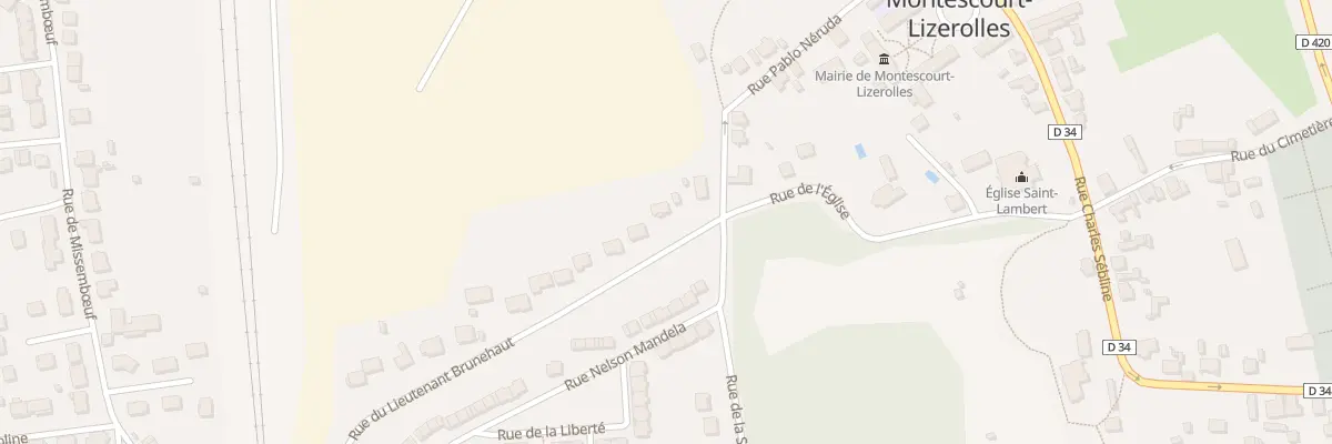 Plan du 16 Rue du Lieutenant Brunehaut à Montescourt-Lizerolles