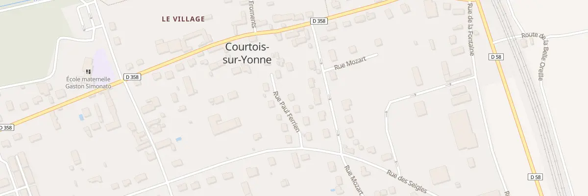 Plan du 6 Rue Paul Ferrien à Courtois-sur-Yonne