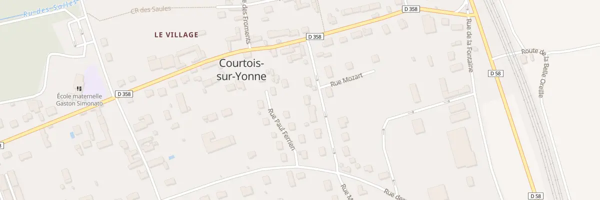 Plan du 8 Rue Mozart à Courtois-sur-Yonne