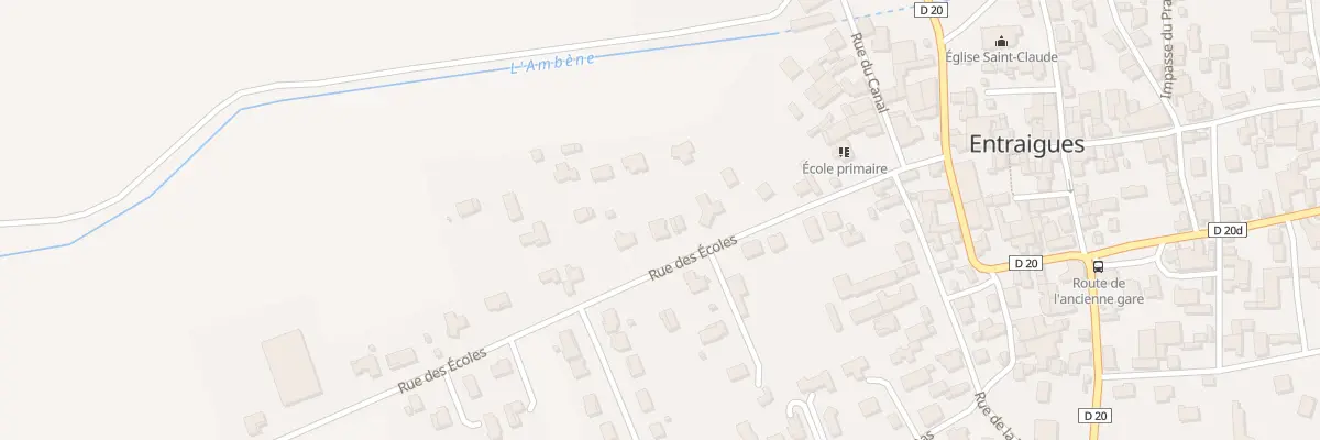 Plan du 16 Rue des Ecoles à Entraigues