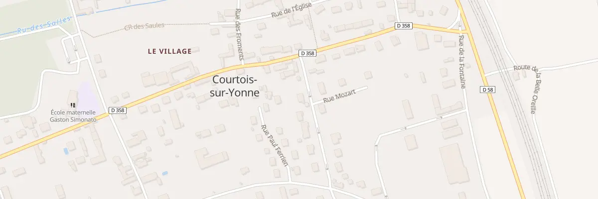 Plan du 6 Rue Mozart à Courtois-sur-Yonne