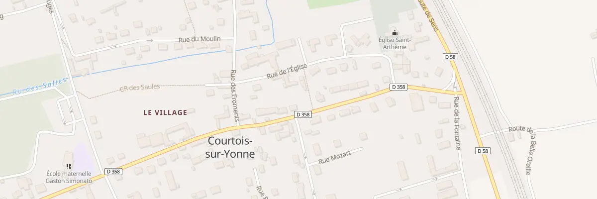 Plan du 18 Rte de Nailly à Courtois-sur-Yonne