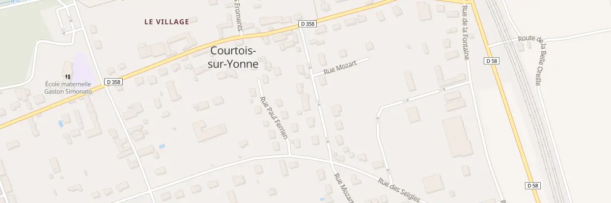 Plan du 10 Rue Mozart à Courtois-sur-Yonne