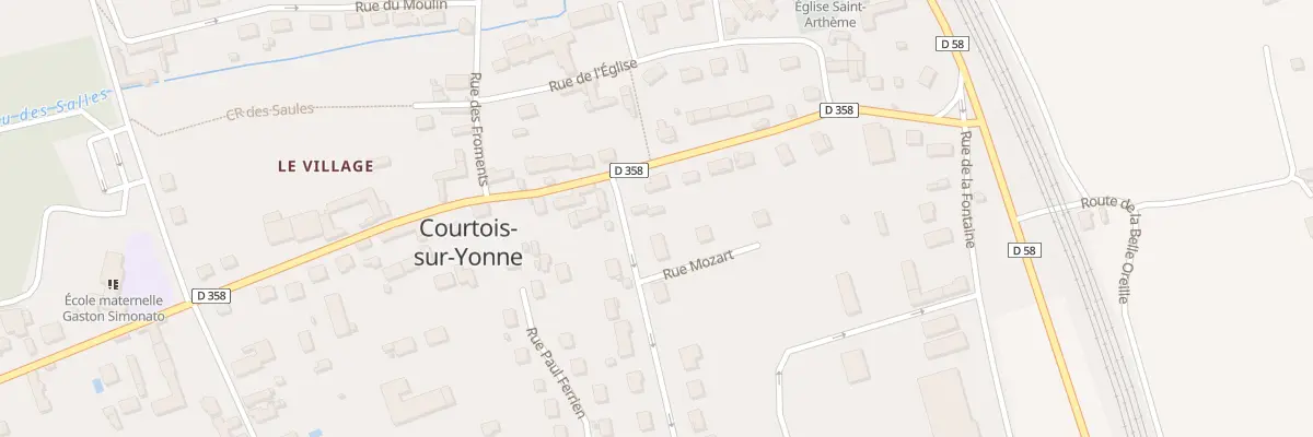 Plan du 1 Rue Mozart à Courtois-sur-Yonne