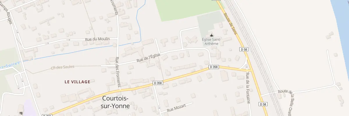 Plan du 7 Rue de l’Eglise à Courtois-sur-Yonne