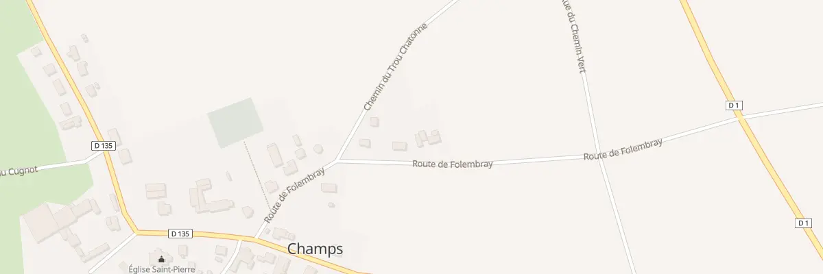 Plan du 9 Rte de Folembray à Champs