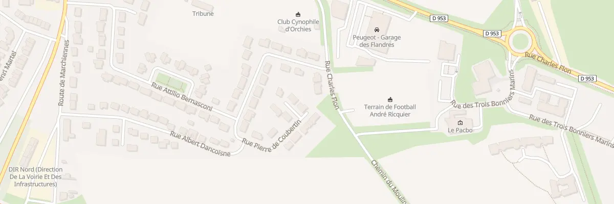 Plan du 29 Rue Pierre de Coubertin à Orchies