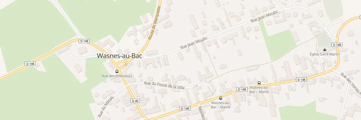 Plan du 14 Rue Jean Moulin à Wasnes-au-Bac