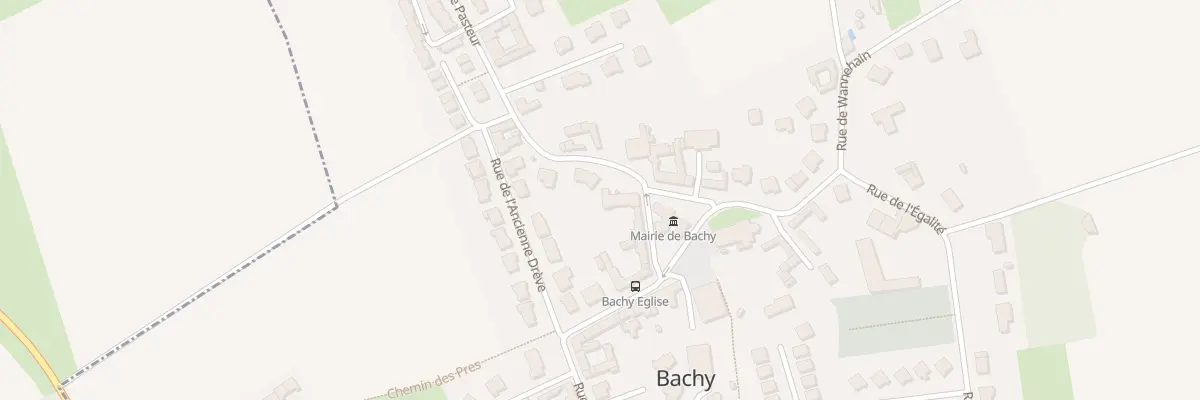Plan du Village à Bachy