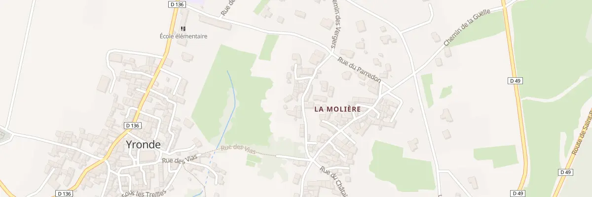 Plan du 4 Rue des Foussats la Molière à Yronde-et-Buron