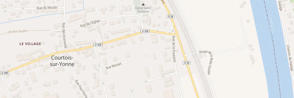 Plan du 7 Rte de Nailly à Courtois-sur-Yonne