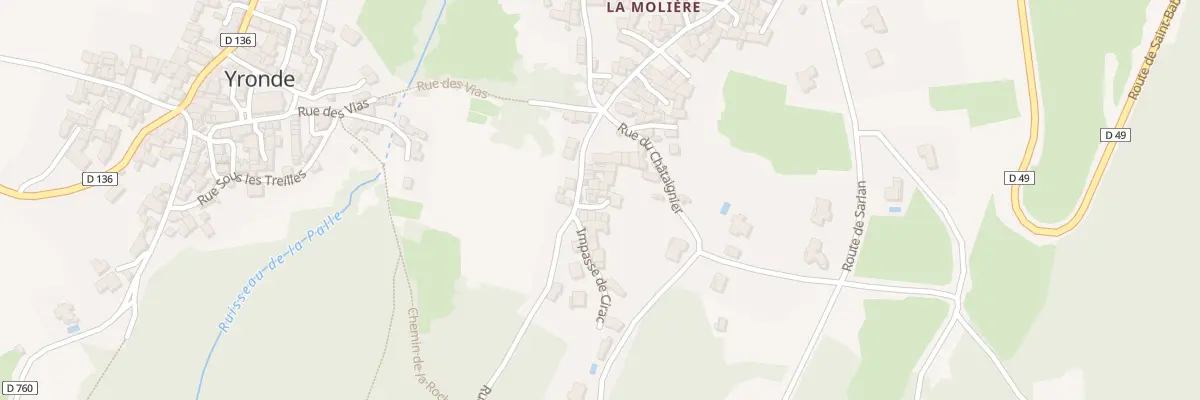 Plan du 21 Rue des Meules la Molière à Yronde-et-Buron