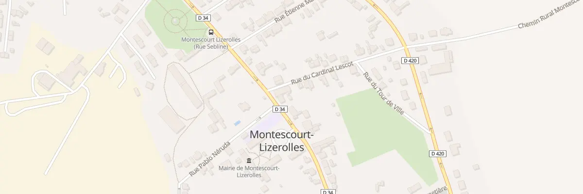 Plan du 42 Rue Charles Sébline à Montescourt-Lizerolles