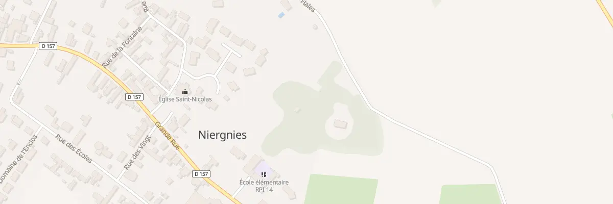 Plan du 9001 Derriere Les Haies à Niergnies