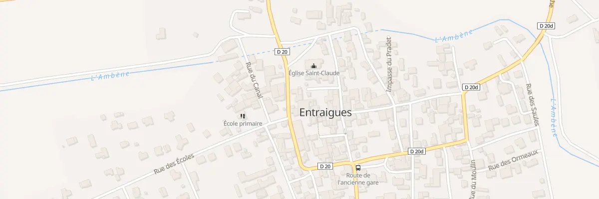 Plan du 16 Rue de la Fontaine à Entraigues