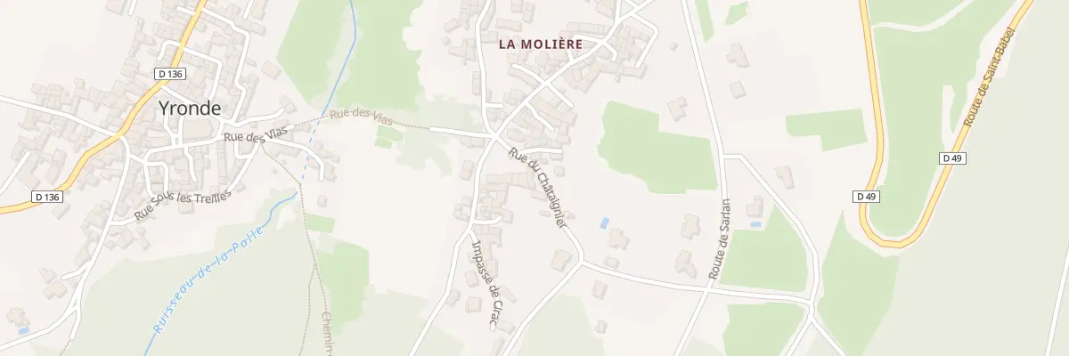 Plan du 4 Rue du Chataignier la Molière à Yronde-et-Buron