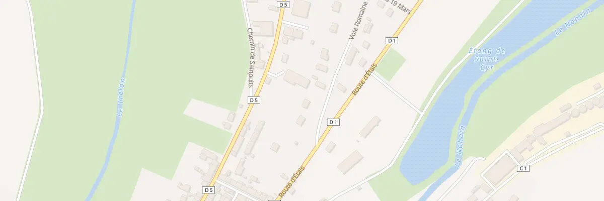Plan du 1B Voie Romaine à Entrains-sur-Nohain
