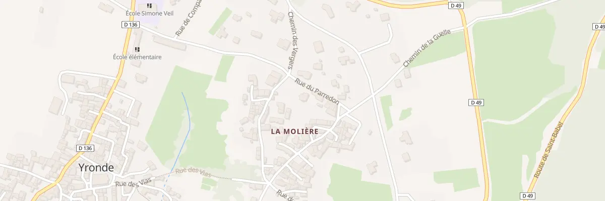 Plan du 18 Rue du Parredon La Moliere à Yronde-et-Buron