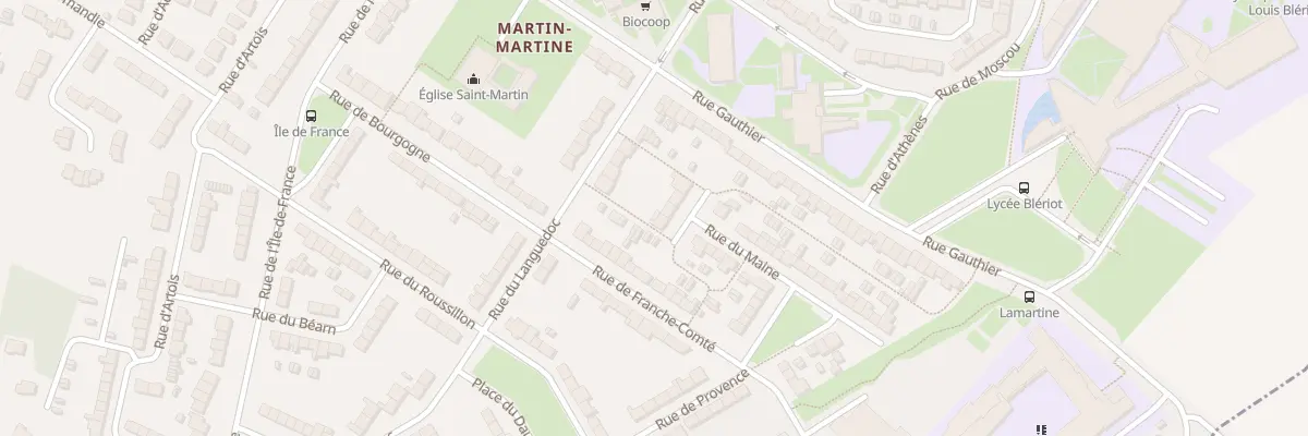 Plan du 9 Rue du Maine à Cambrai