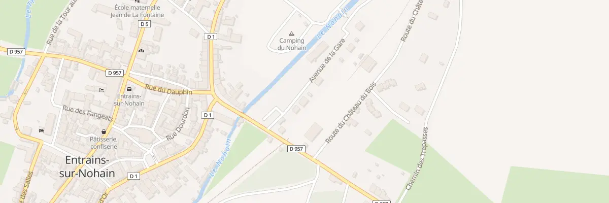 Plan du 2B Av de la Gare à Entrains-sur-Nohain
