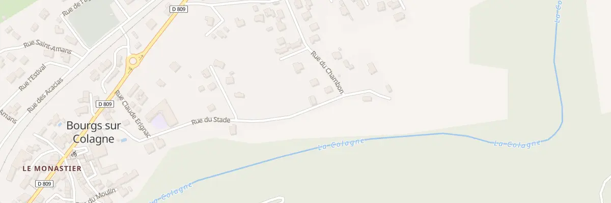 Plan du 11 Rue du Stade Monastier à Bourgs sur Colagne