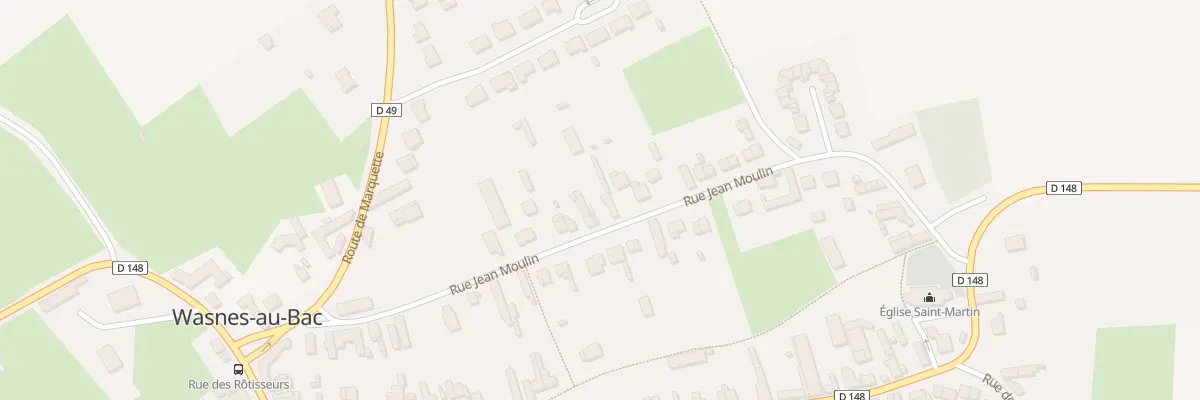 Plan du 13 Rue Jean Moulin à Wasnes-au-Bac