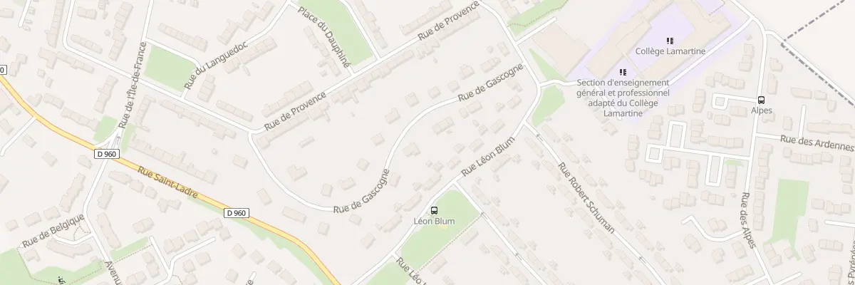 Plan du 10 Rue de Gascogne à Cambrai