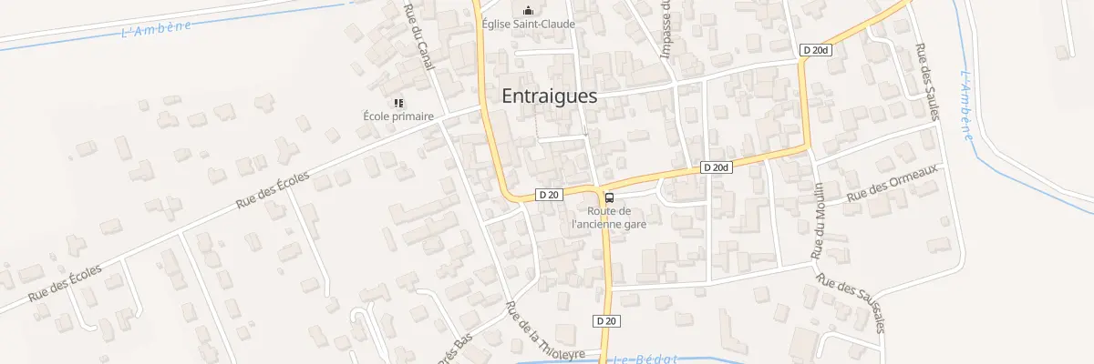 Plan du 4 Rue de la Fontaine à Entraigues