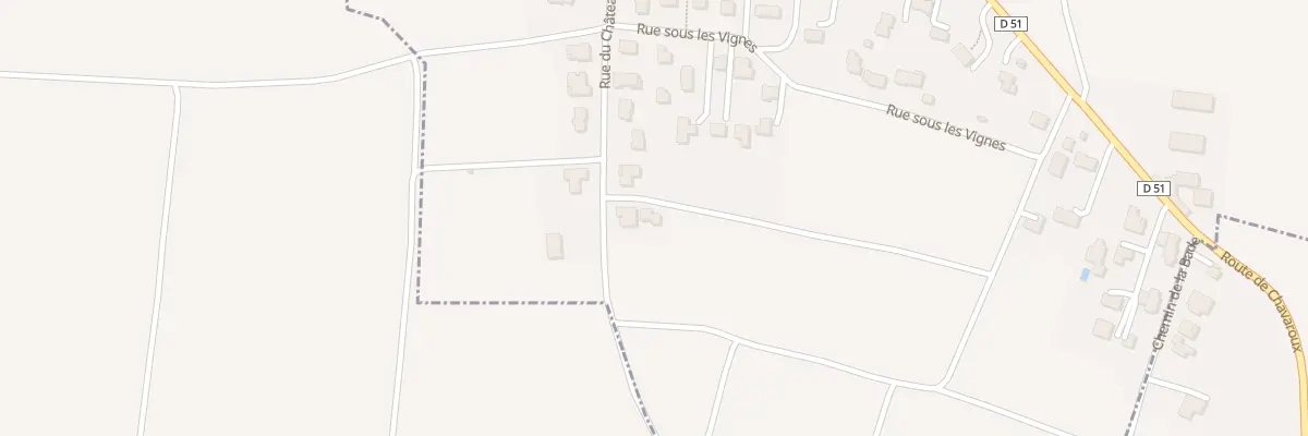 Plan du 33 Rue du Château d’Eau à Chavaroux