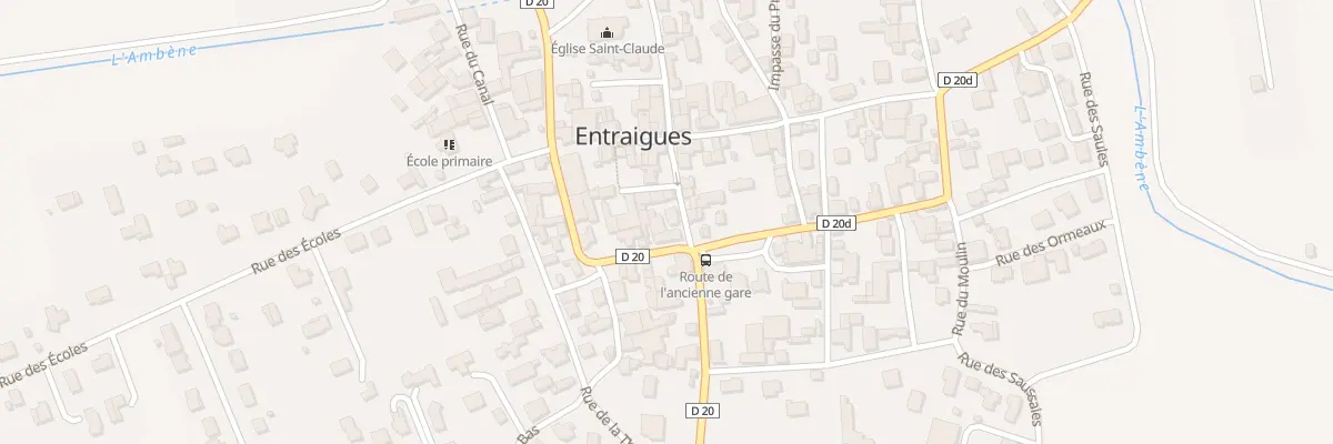Plan du 3 Rue du Pavé à Entraigues