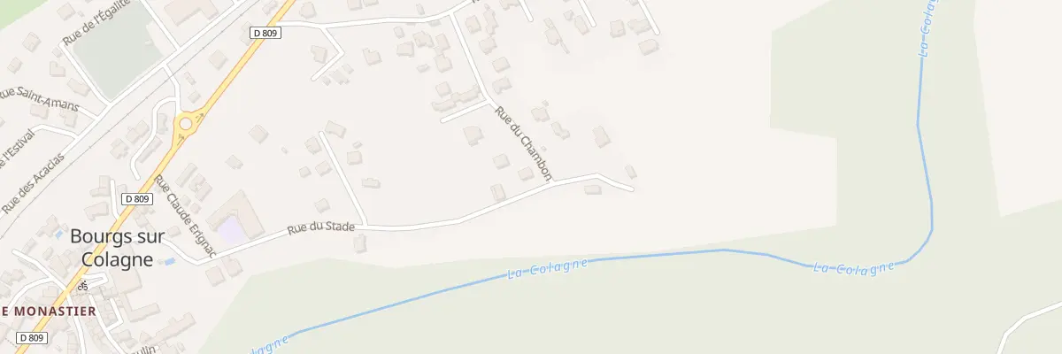 Plan du 13 Rue du Stade Monastier à Bourgs sur Colagne