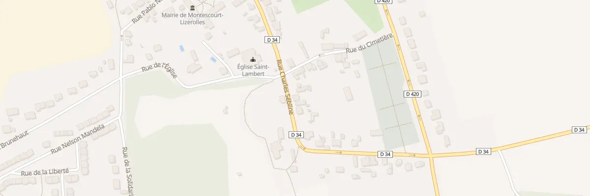 Plan du 64 Rue Charles Sébline à Montescourt-Lizerolles