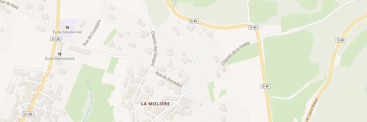 Plan du 34 Rte de Sarlan la Molière à Yronde-et-Buron