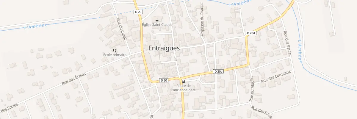 Plan du 8 Rue du Pavé à Entraigues