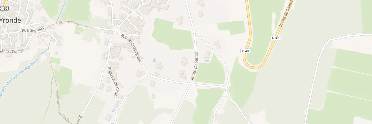 Plan du 66 Rte de Sarlan la Molière à Yronde-et-Buron