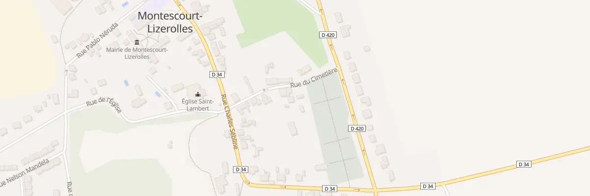Plan du 10 Rue du Cimetière à Montescourt-Lizerolles