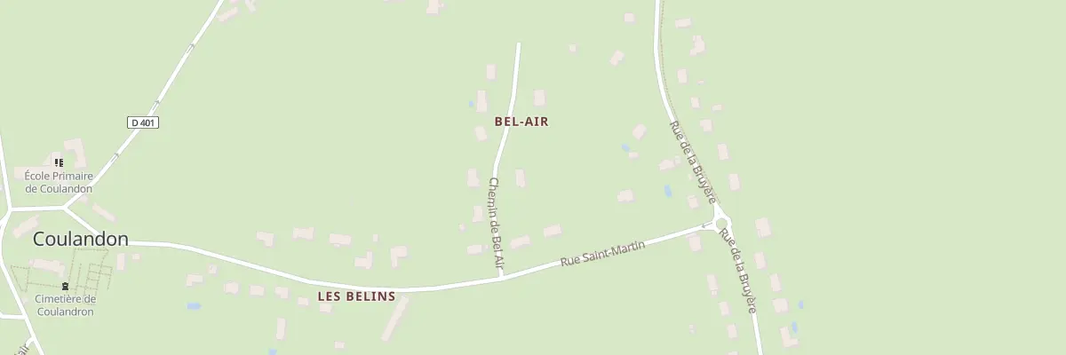 Plan du 2 Che de Bel - Air à Coulandon